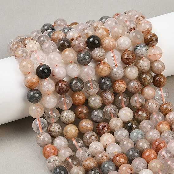 Природного кварца lodolite нитей бисера, круглые