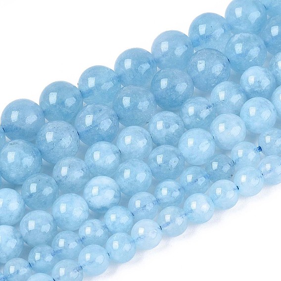 Природного кварца нитей бисера, окрашенные, круглые