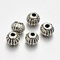 Lanterne alliage perles d'espacement de style tibétain, sans plomb et sans cadmium et sans nickel, 5x4mm, Trou: 1mm