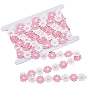 Daisy Embroidery Polyester Ribbon, with Cardboard Display Card