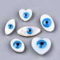 Natural Freshwater Shell Beads, with Enamel, Enamelled Sequins, Mixed Shapes with Evil Eye