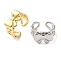 Bowknot Brass Open Cuff Rings for Women