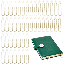 Металлические скрепки, с абс пластмассовой имитационной жемчужиной, круглые