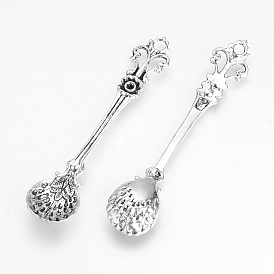 Тибетский стиль сплава настройки горный хрусталь большой кулон, без кадмия, без никеля и без свинца, ложка