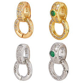 4 шт. 4 стили латунь с подвесками из кубического циркония