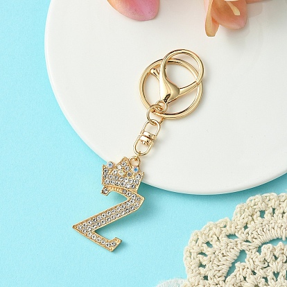 Сплав горный хрусталь брелок, с застежкой из сплава и железными кольцами