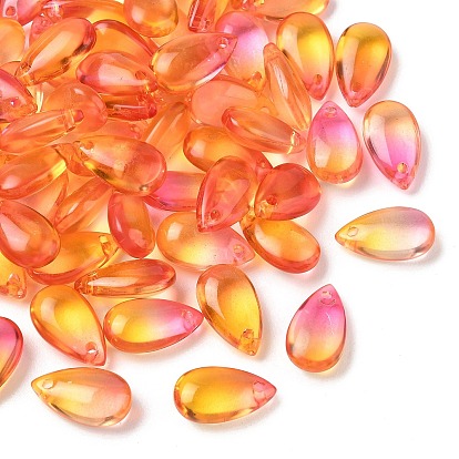 Прозрачные стеклянные амулеты, окрашенная и подогревом, слеза