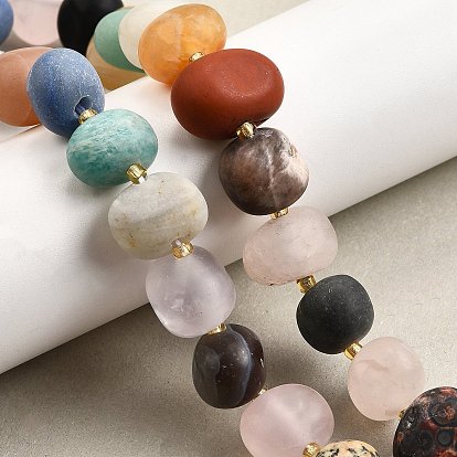 Природных драгоценных камней смешанного бисер нитей, самородки, упавший камень, с бисером