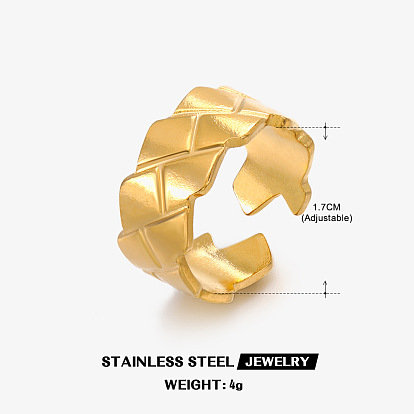 304 открытые кольца-манжеты из нержавеющей стали для женщин