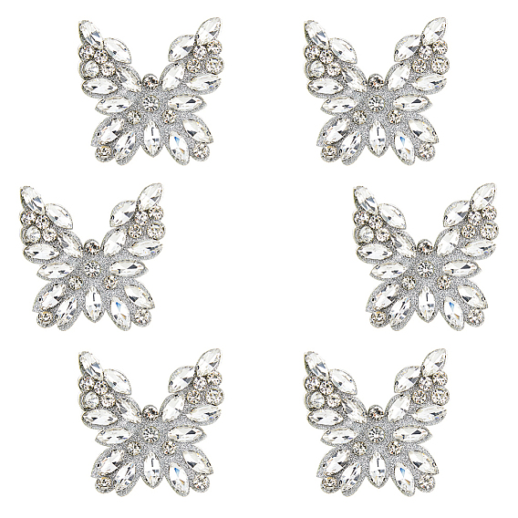 6 шт. стеклянные вискозные аксессуары украшения аксессуары, бабочка