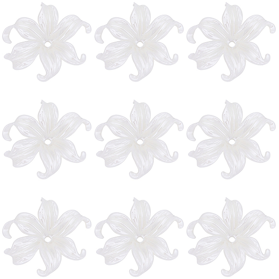 50шт. пластиковые колпачки для бусин, цветок