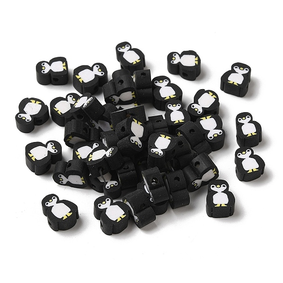 Бусины из полимерной глины , пингвин