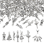 120Pcs 6 Styles Nutcracker Ballet Tibetan Style Alloy Pendants