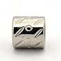 201 Stainless Steel Beads, Large Hole Column Beads, 10x10mm, Hole: 6mm