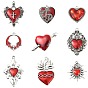 36 шт 9 стили подвески из сплава эмали, стойки покрытие, без кадмия, без никеля и без свинца, сердце