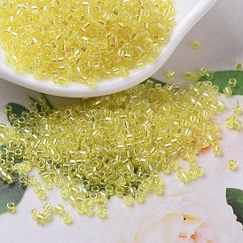 Бусины miyuki delica, цилиндр, японский бисер, 11/0, прозрачные цвета AB