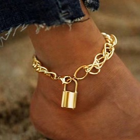 Браслеты на ногу с замком из сплава и витой цепочкой