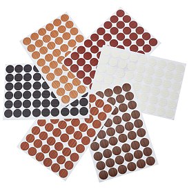 Gorgecraft Self-Adhesive Plastic Stickers Repair Patch for Furniture, Cabinet, Flat Round