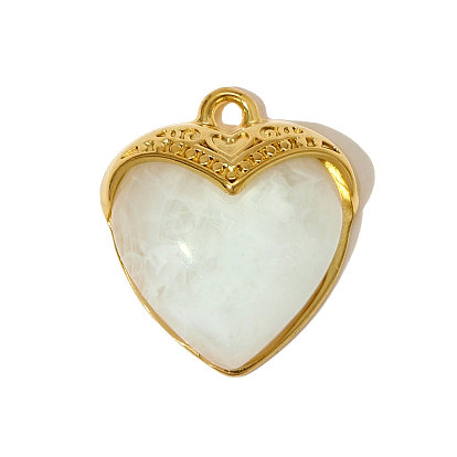 304 подвески из нержавеющей стали смолы, сердце прелести, ионное покрытие (ip)