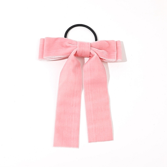 Бархатные резинки для волос, аксессуары для волос для женщин и девочек, бантом