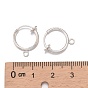 925 Sterling Silver Clip-on Earring Findings, wit Loop