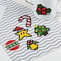 DIY Christmas Theme Diamond Painting Sticker Kit, Including Resin Rhinestones Bag, Diamond Sticky Pen, Tray Plate and Glue Clay