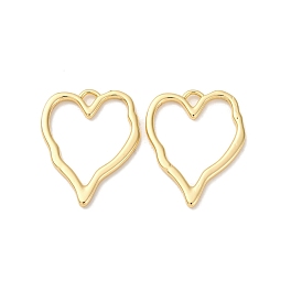 Латунные подвески, без кадмия, без никеля и без свинца, сердце, полый