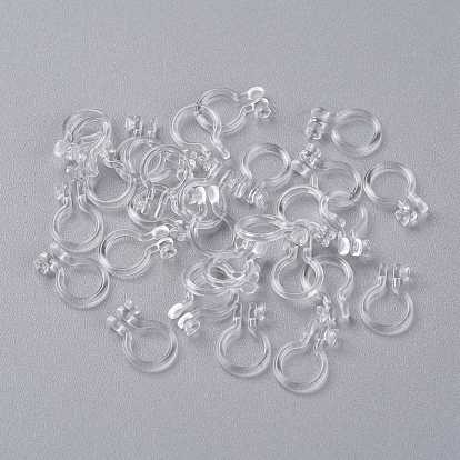 Plastic Clip-on Earring Findings, for Non-Pierced Ears, Fit for Rhinestone