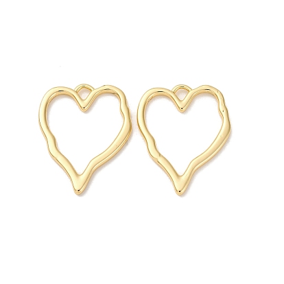 Латунные подвески, без кадмия, без никеля и без свинца, сердце, полый