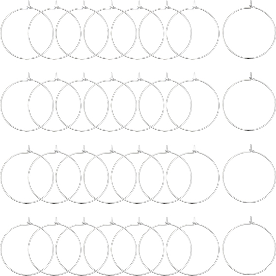 50шт. долговечные латунные серьги-кольца с покрытием, кольцо