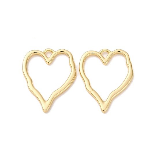 Латунные подвески, без кадмия, без никеля и без свинца, сердце, полый
