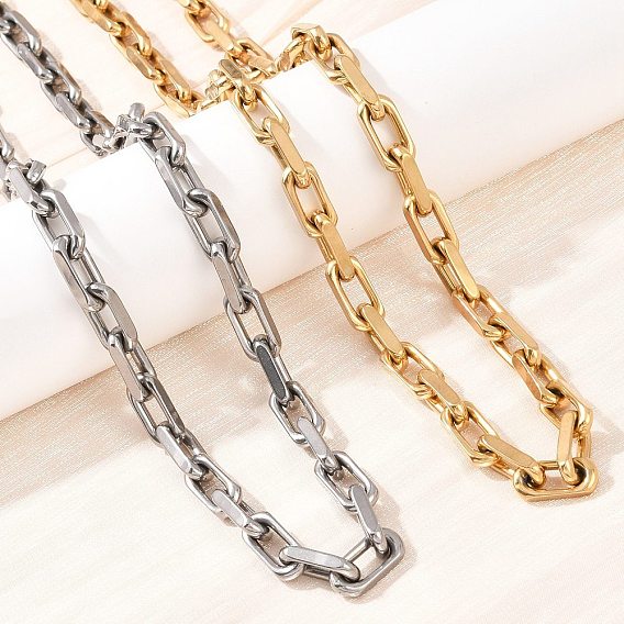 7.5мм 304 ожерелья из нержавеющей стали со скрепками, ионное покрытие (ip)