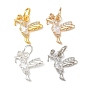 Латунные микропаве прозрачные подвески с фианитом, амулеты птиц, стойки покрытие, долговечный, без свинца и без кадмия, с целью перехода в кольце
