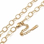 Ion Plating(IP) 304 Stainless Steel Rolo Chain Necklace for Women