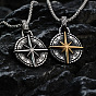 Винтажный 304 кулон-компас в виде звезды викинга из нержавеющей стали на цепочке для мужчин