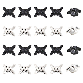 20шт 2 цвета сплава европейские бусины, бусины с большим отверстием, чертополох и тернии