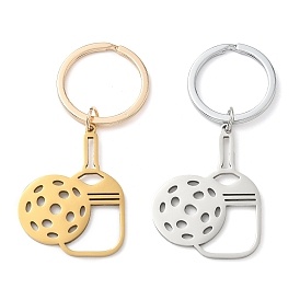 201 Брелки с полыми веслами из нержавеющей стали, вырезанные лазером, С кольцами