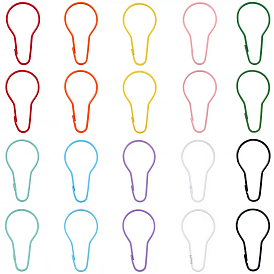 20 шт. 10 цвета, железная лампочка в форме пластиковой защелки для брелка с застежкой-кнопкой