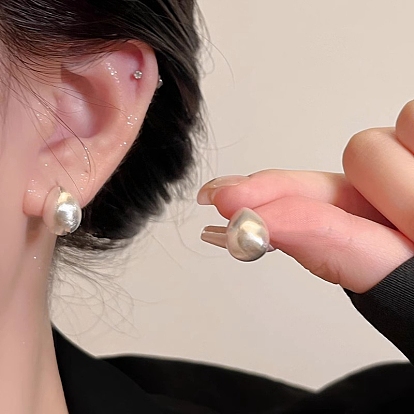 Серьги-гвоздики из сплава в виде капель, с 925 штырями стерлингового серебра