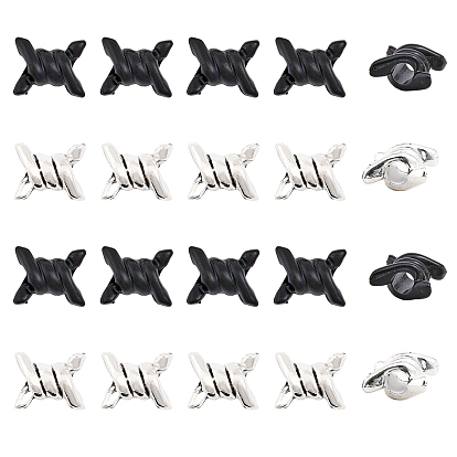 20шт 2 цвета сплава европейские бусины, бусины с большим отверстием, чертополох и тернии