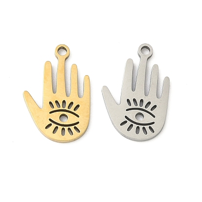 201 подвески из нержавеющей стали для лазерной резки, рука хамса с оберегом от сглаза