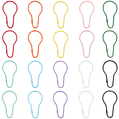 20 шт. 10 цвета, железная лампочка в форме пластиковой защелки для брелка с застежкой-кнопкой