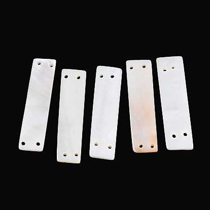 Натуральная пресноводная ракушка 4-отверстие многожильные звенья, прямоугольные