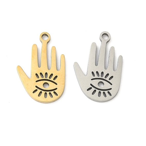 201 подвески из нержавеющей стали для лазерной резки, рука хамса с оберегом от сглаза