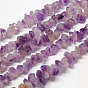 Natural Amethyst Beads Strands, Nuggets, 13~16x9~16x6~12mm, Hole: 1mm, about 48pcs/strand, 15.3 inch