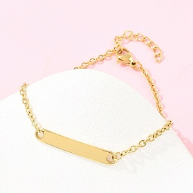 304 из нержавеющей стали ссылка браслеты, с 201 стальными бусинами, ионное покрытие (ip)