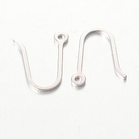 Ganchos de ley pendiente de plata, 10x6 mm, agujero: 1 mm, pin: 1 mm