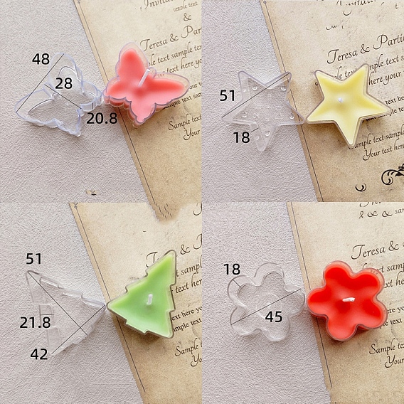 Пластиковая чашка для свечи, прозрачные