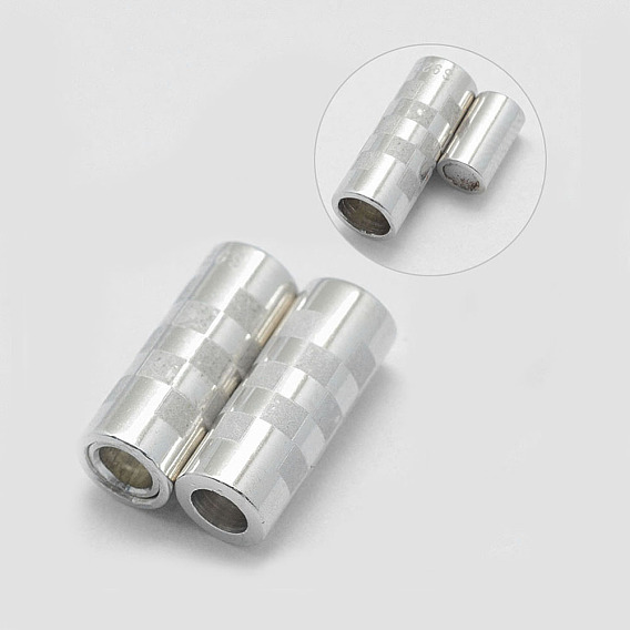 925 магнитные застежки из стерлингового серебра, с печатью s925, колонка