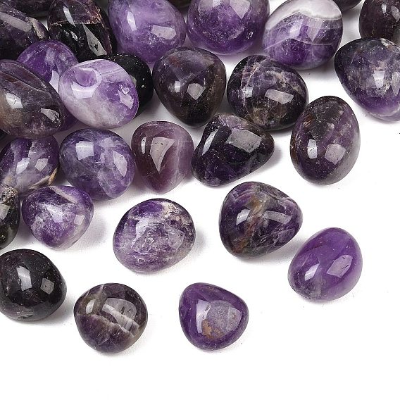 Natural Amethyst Beads, Grade AB, Tumbled Stone, Nuggets, No Hole/Undrilled, Vase Filler Gems